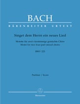 Bach Singet Dem Herrn Ein SATB Vocal Score cover